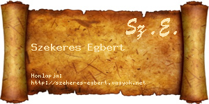 Szekeres Egbert névjegykártya